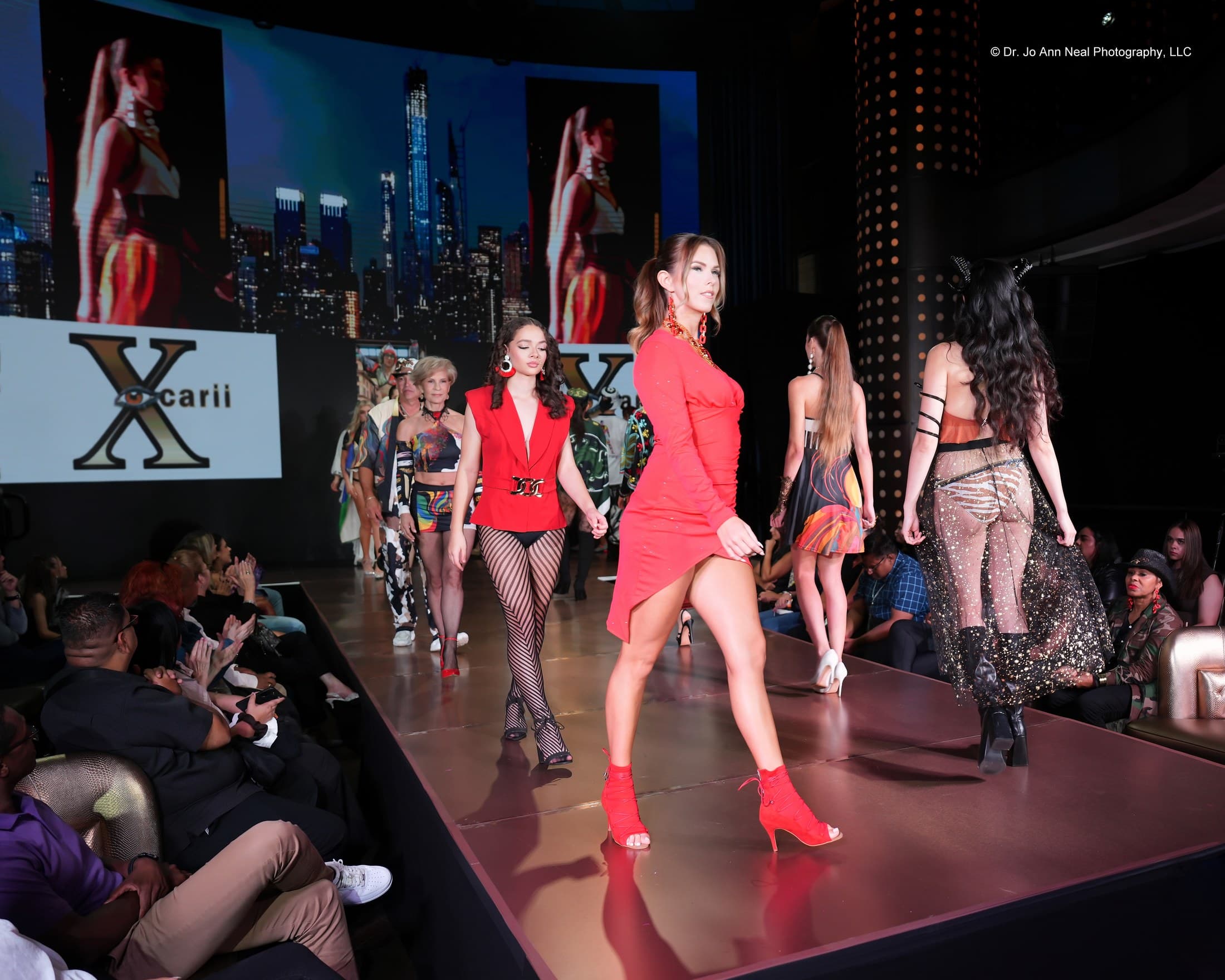 Molly Hagman walking the NYFW Fall 2024 runway among other models